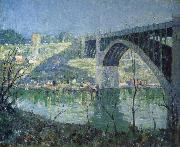 Ernest Lawson Spring Night,Harlem River USA oil painting artist